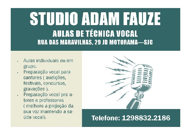 Foto 1 - Studio adam fauze - aulas de tcnica vocal