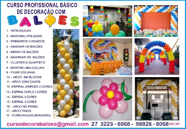 Foto 2 - Curso básico de decoração com balões